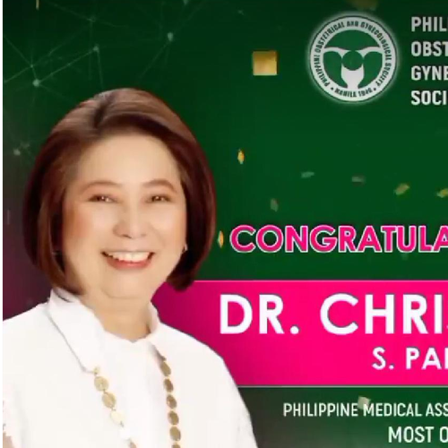 CHRISTIA S. PADOLINA, MD,FPOGS,FPSUOG (PRESIDENT 2020 at PHILIPPINE OBSTETRICAL AND GYNECOLOGICAL SOCIETY, INC.)