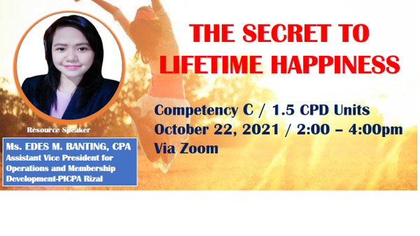 PICPA CAMARINES SUR: THE SECRET TO LIFETIME HAPPINESS | Philippine ...